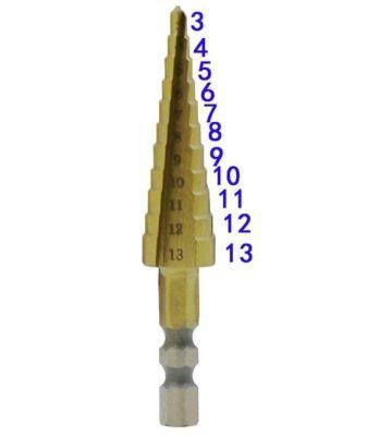 1PC 3-13mm HSS Titanium Coated Step Drill Bit