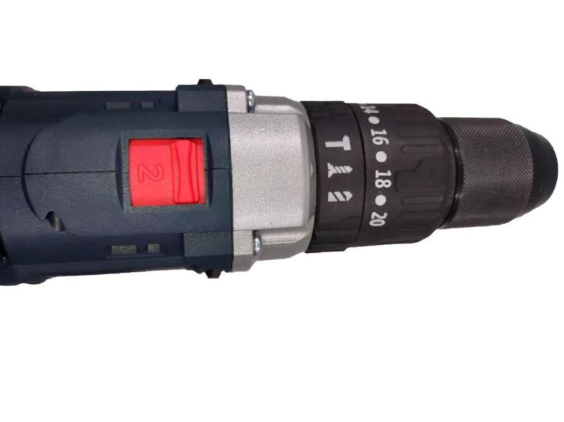 China Factory High Quality Construction 20V Lithium Battery 70n. M. Two Speed Cordless Drill Electric Tool Power Tool