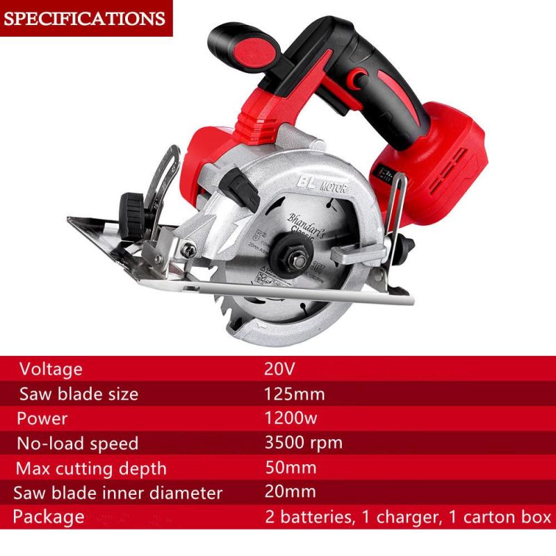 18V 20V 21V Electric Corded High Power Multi-Functional Woodworking LED Light Power Tool Circular Saw
