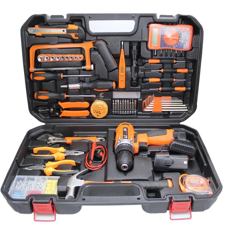 Wholesale Household Repair Power Combo Hardware Electric Tools Kit Electrical Tool Box Impact Drill Bit Set