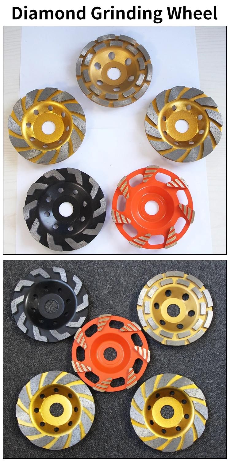 Diamond Double Row Segment Grinding Cup Wheel Disc Bowl Shape for Stone Granite Marble Concrete Tile