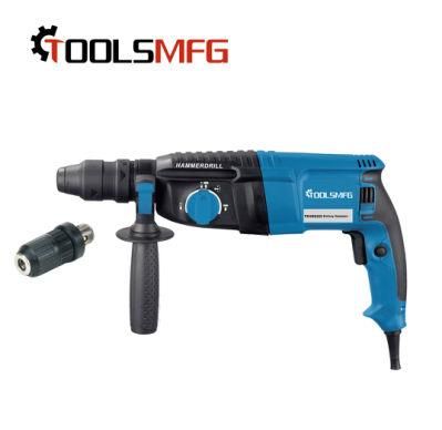 Toolsmfg Trh8026s 26mm 800W Electric Rotary Hammer with Quick Chuck
