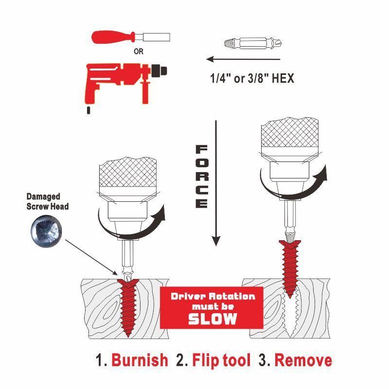 4PCS Broken Bolt and Damaged Screw Remover