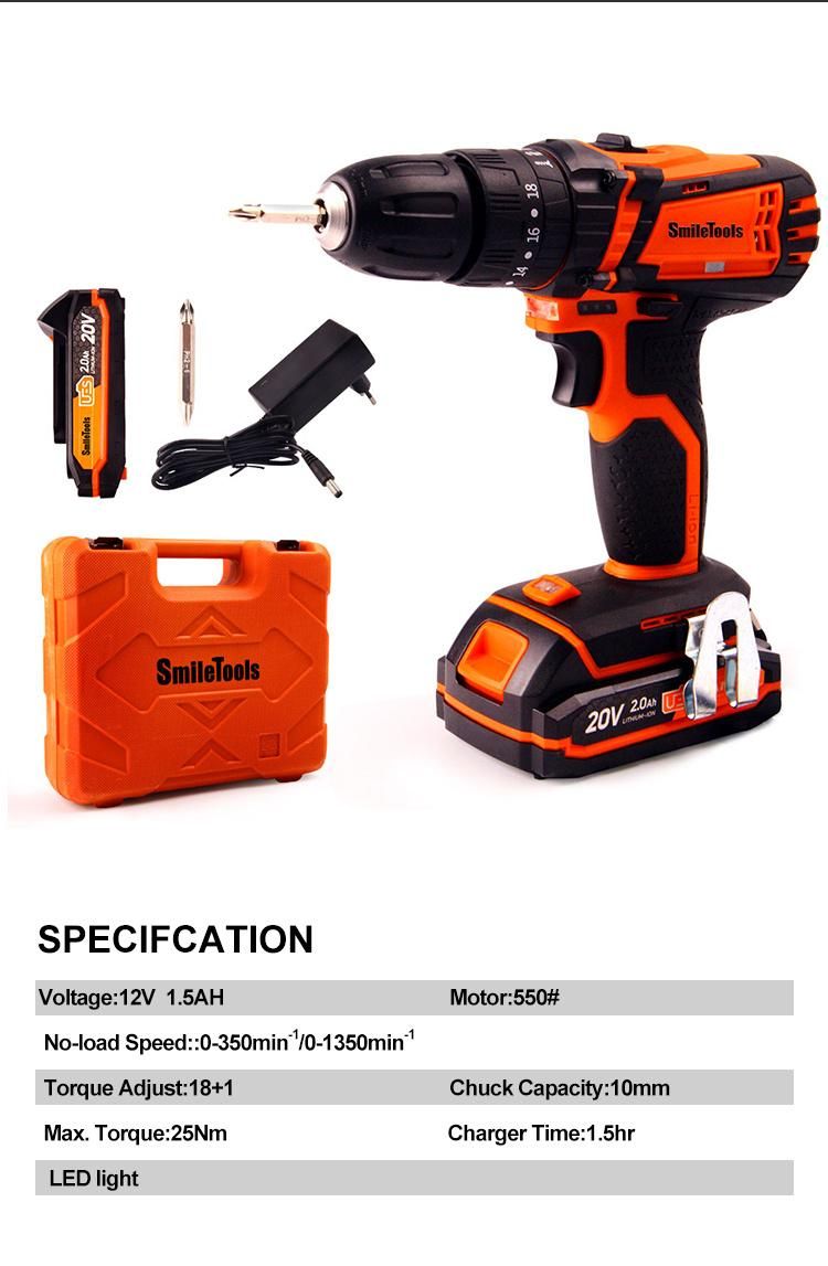 Power Tools 12V Home Handheld Cordless Electric Drill