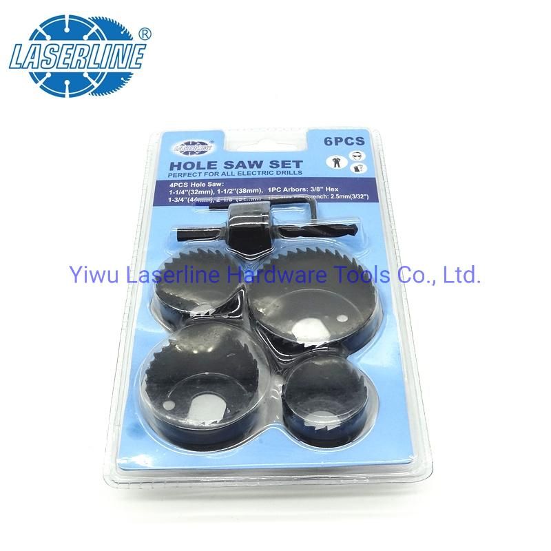 6PCS Wood Hole Saw for Woodworking Combination