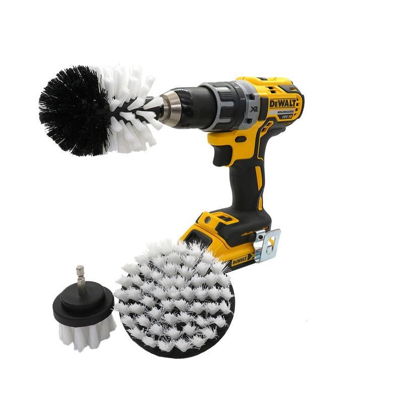 Electric Drill Brush 3-Piece Set 2 Inch 3.5 Inch 4 Inch Electric White Cleaning Brush Head