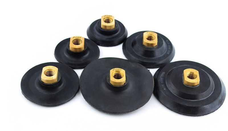 4" Zlion Polishing Buffing Pad Holder M14 5/8-11flexible Rubber Backer