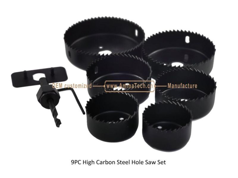 9PC High Carbon Steel Hole Saw Set,Power Tools