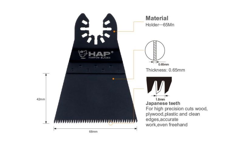 Harpow Standard Wood Plastic Cutting Blade Oscillating Multitool Blade