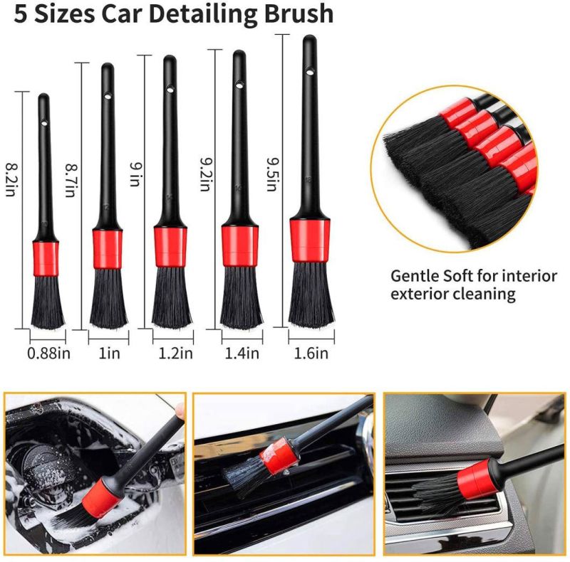Cross-Border Supply Wheel Cleaning Wheel Brush 10-Piece Set Car Beauty Cleaning Detail Brush Car Interior Cleaning Brush