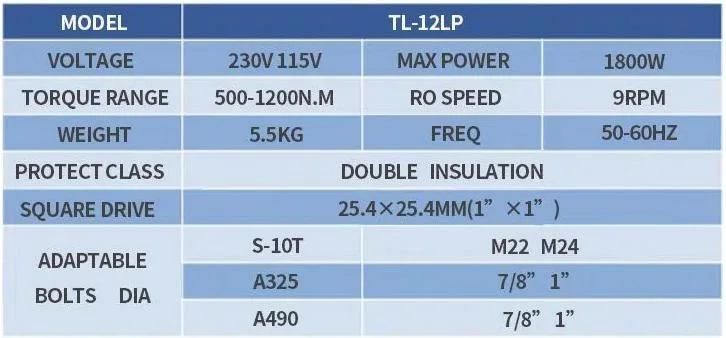 1200nm Digital Electric Torque Wrench Tn-12lp