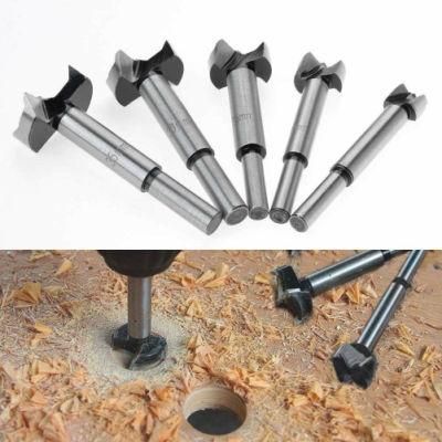 5PCS Forstner Wood Drill Bit Set Hole Saw Cutter Wood Tools with Round Shank Us