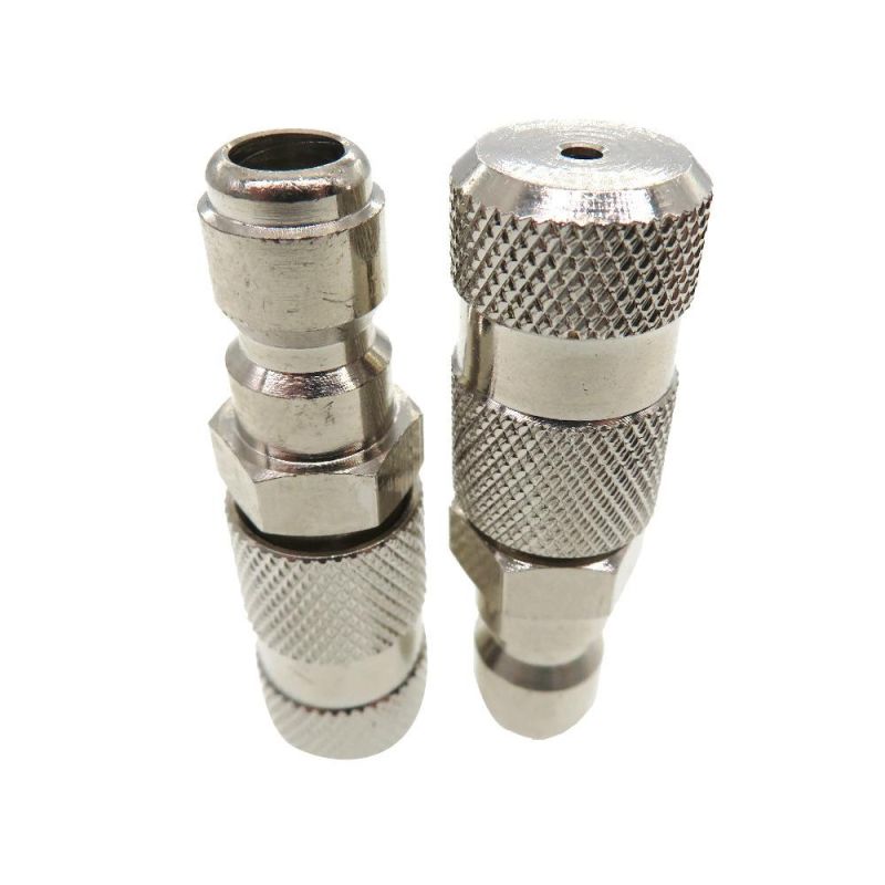 Cross-Border Supply Copper Nozzle 360 Metal Nickel-Plated High-Pressure Cleaner 1/4 Inch Quick-Connect Water Gun Nozzle