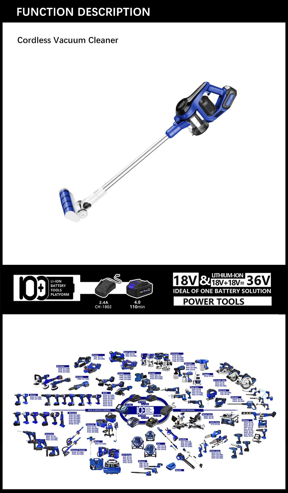 Cordless Vacuum Cleaner Battery Brushless Motor