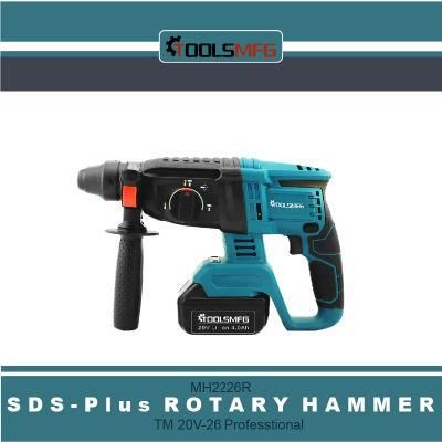 Toolsmfg 20V 26 Professtional SDS-Plus Cordless Rotary Electric Hammer Sipply
