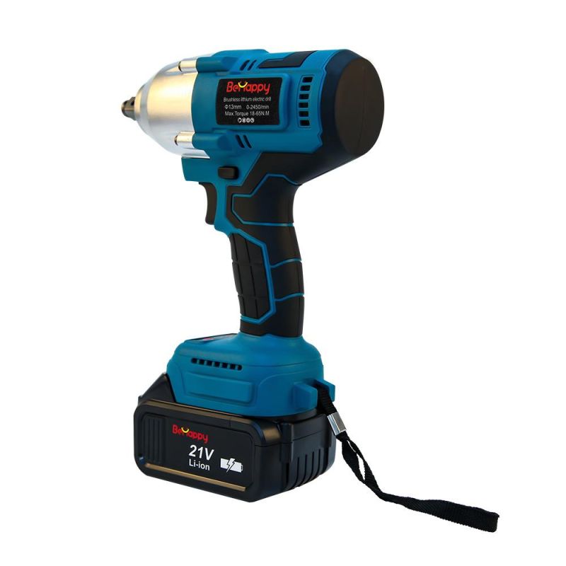 Behappy 21V Cordless Impact Wrench 1/2 Inch, Brushless, 240 FT-Lbs High Torque 2900 Rpm Impact Gun