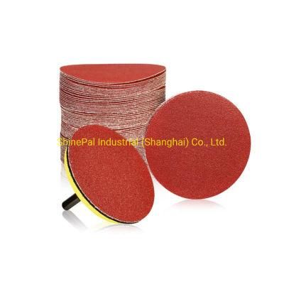 Polishing Abrasive Paper Flocking Red Sandpaper 5 Inch 125 mm Alumina Disc Sandpaper Sanding Sandpaper