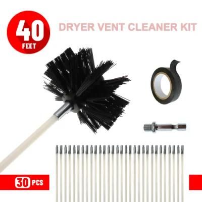 Electric Drill Pipe Brush 40/12.17m Rod Dryer Flue Brush Cleaning Electric Brush