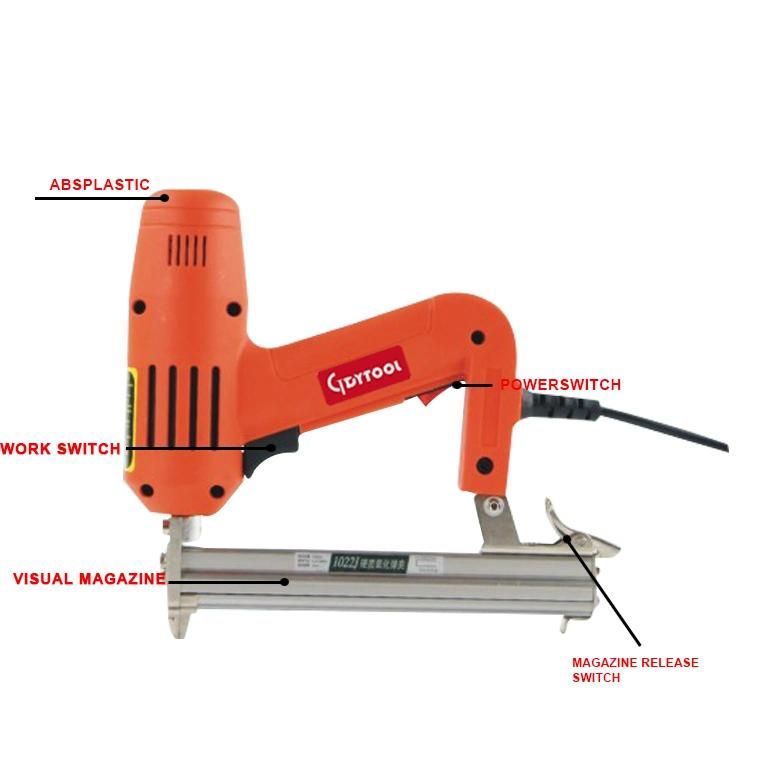 Powerful 1800W Ga. 20 Medium Crown Electric Stapler Chinese Electric Staple Gun Power Nail Gun Electric Stapler Gdy-Ej1022A