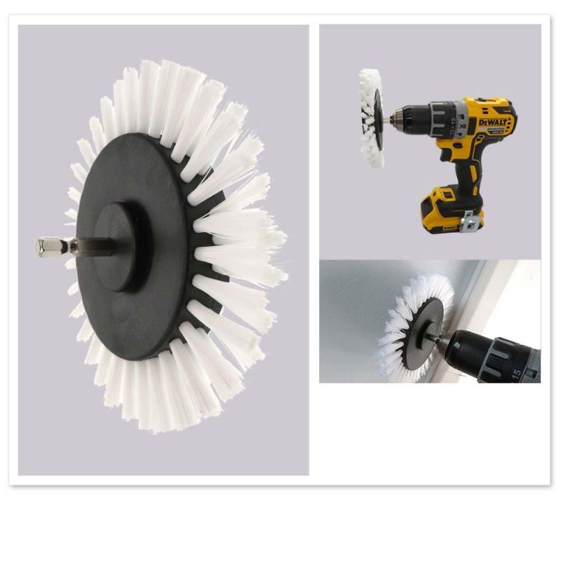 3.5 Inch White Electric Drill Gap Brush Kitchen Floor Gap Cleaning