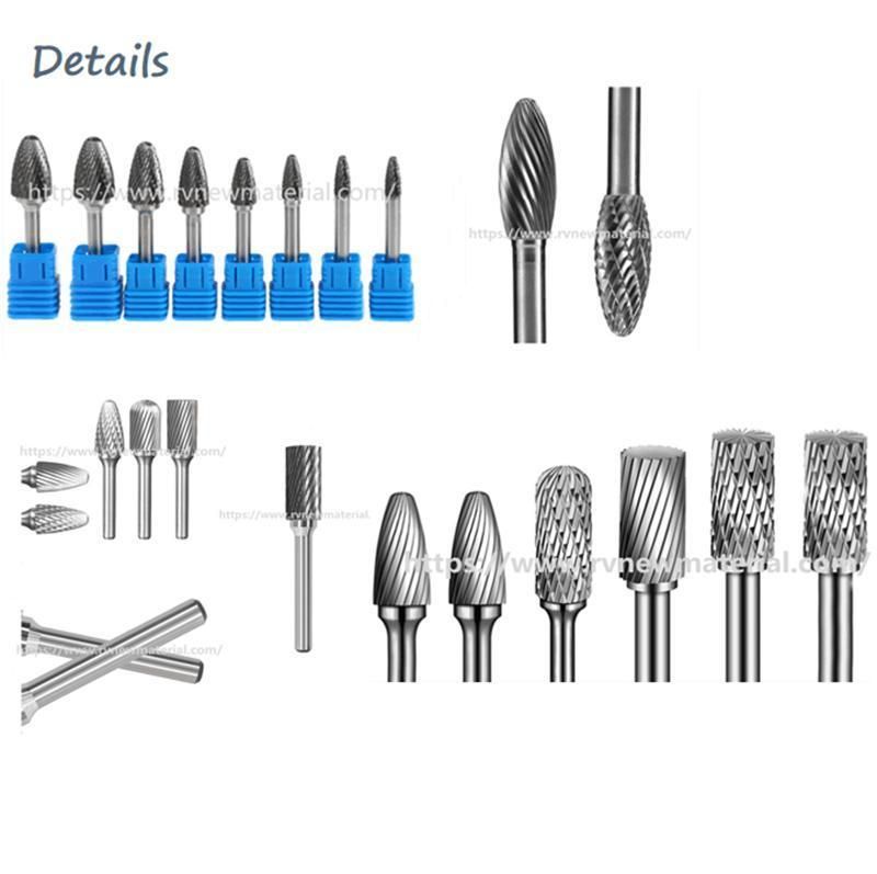 High Efficiency Tungsten Carbide Rotary Burrs with 1/4" Shank