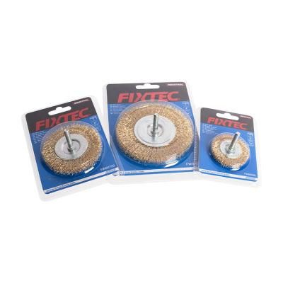 Fixtec Power Tool Accessories Metal Wire Brush Wheel 2&prime;&prime; 3&prime;&prime; 4&prime;&prime; Circular Grinding Wire Brush Steel Roall