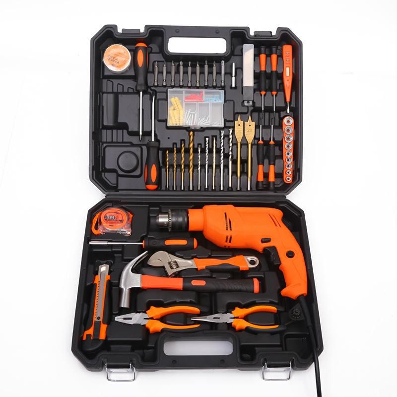 33PCS Professional Electric Hand Power Tools Kit Box Set 13mm Electric Drive Impact Drill Combination Tool Set