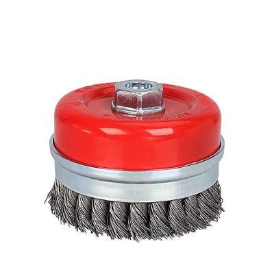 High-Quality Knotted Tempered Steel 115mm Twisted Circular Wire Brush