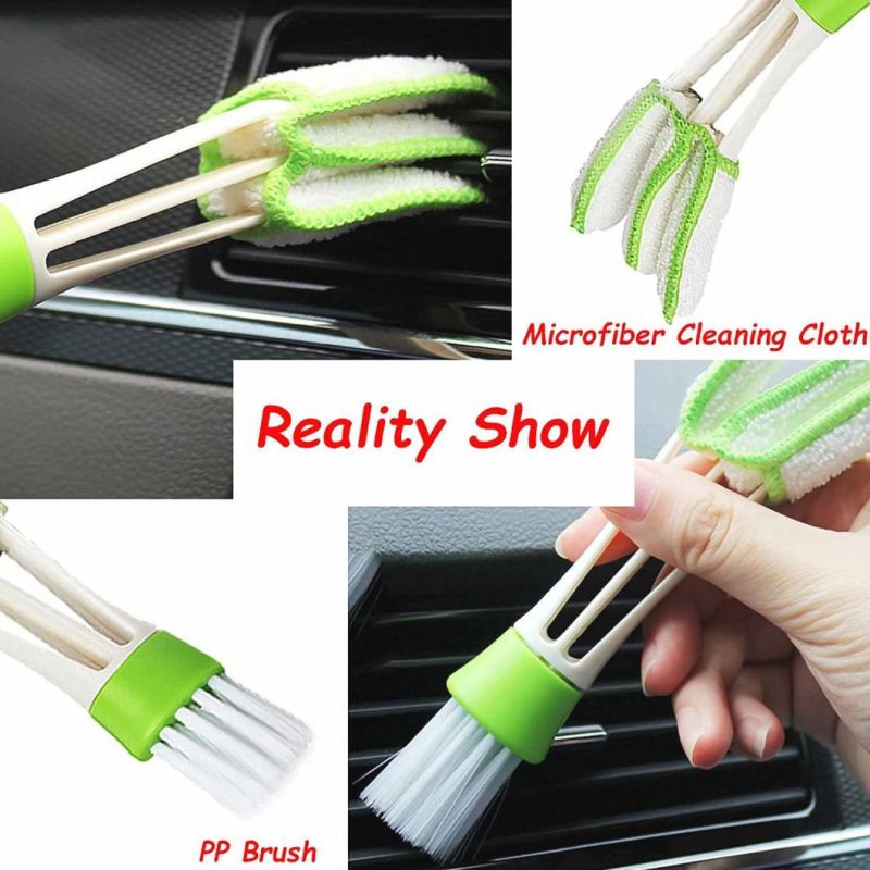 Cross-Border Supply Car Cleaning Brush 17 Sets of Car Interior Dust Removal Detail Brush Glass Cleaning Cloth Wheel Brush