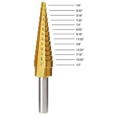 3PCS HSS Titanium Coated Step Drill Bit