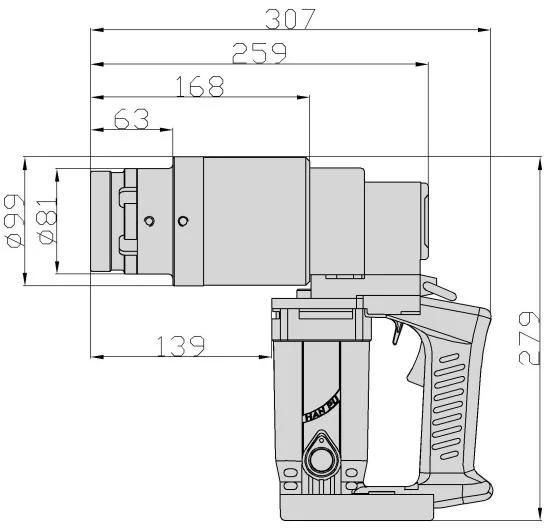 Light Weight M30 M27 Electric Shear Wrench 10.9s
