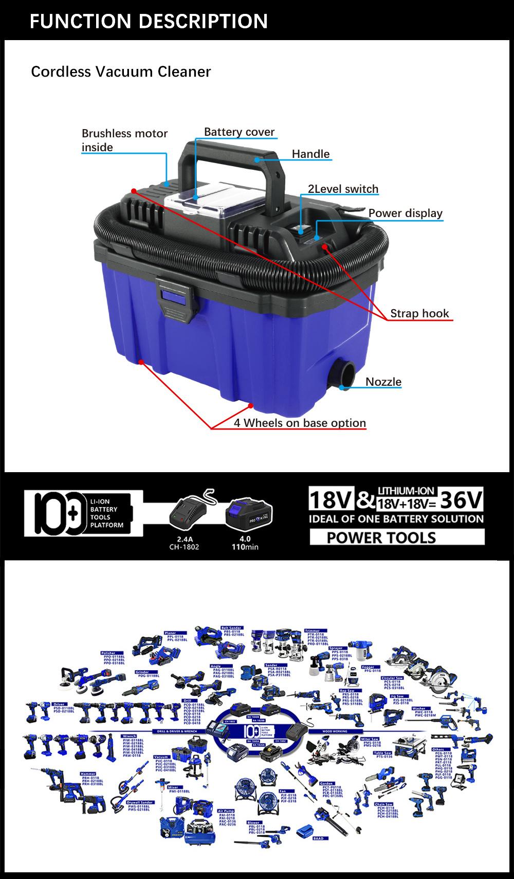 Cordless Vacuum Cleaner Battery Brushless Motor