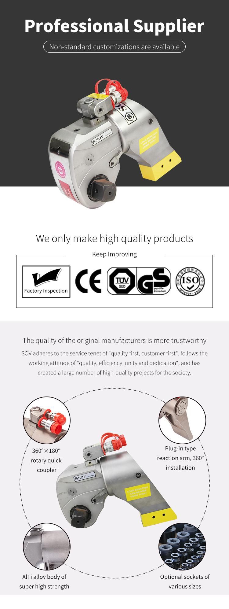 Square Drive Hydraulic Torque Wrench with 700bar Working Pressure