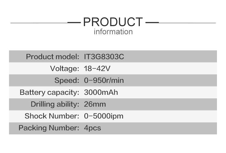 China Power Tools Factory 18V Brushless Motor Lion Cordless Drill with Hammer Function