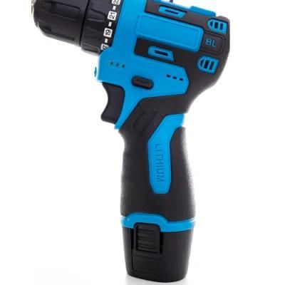 12V Impact Electric Power Cordless Drill with 2 Variable Speed, Rechargeable Lithium Battery, LED for Home Improvement, Screwdriver