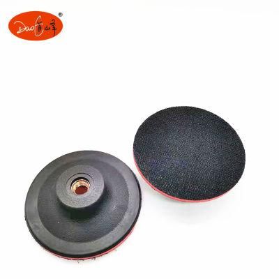 Daofeng 4inch 100mm Hook Loop Backing Pad Black&Red