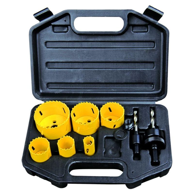 Professional Power Tools Accessories 9PCS HSS Bi-Metal Hole Saw Set