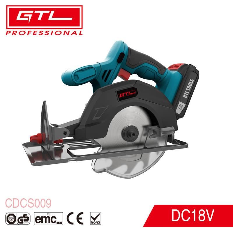 140mm Blade Customized Color Soft Start DC18V Cordless Electric Circular Saw Parallel Guide, Quick Charger for Wood/Plastic/Soft Metal Cutting (CDCS009)