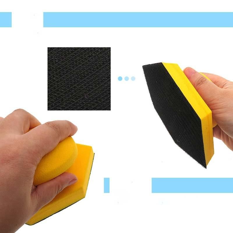 Cross-Border Supply 150*90mm Manual Diamond Polishing Disc Self-Adhesive Back Velvet Sandpaper Polishing Disc for Car Cleaning