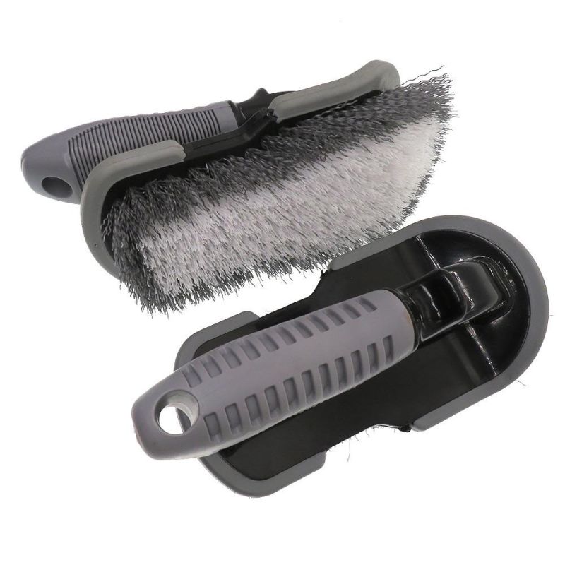 Cross-Border Supply Car Wash Tool Wheel Hub Brush Large Curved Handle U-Shaped Tire Brush Car Cleaning Tire Brush