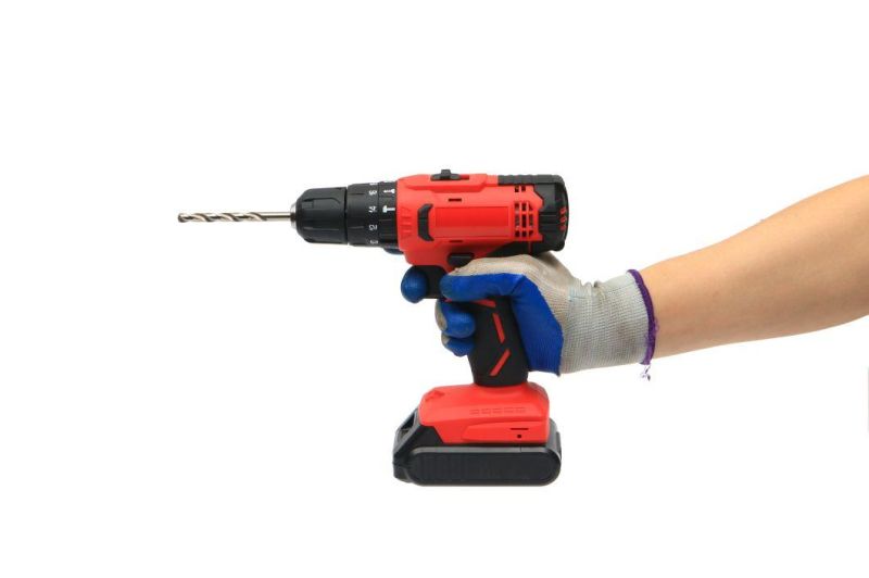 China Factory High Quality Construction Tools 20V Lithium Battery Two Speed Cordless Impact Drill Set Electric Tool Power Tool
