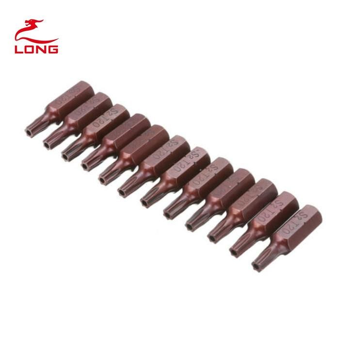 S2 Material Single End Screwdriver Bits Brown Finishing Insert Bits