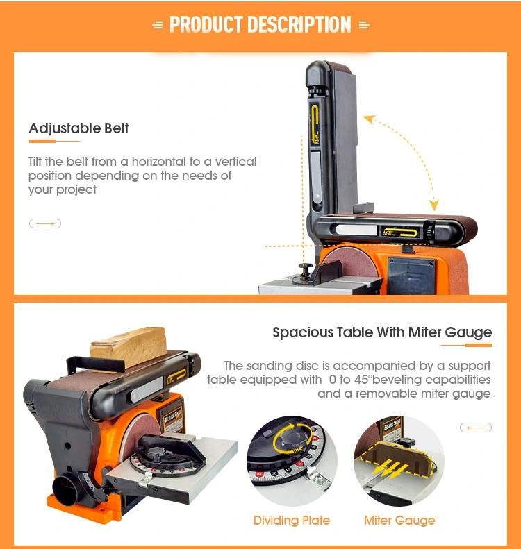 Hot Sale Belt Sander Wood Sander Electric Sander Belt and Disc Sander for Woodworking