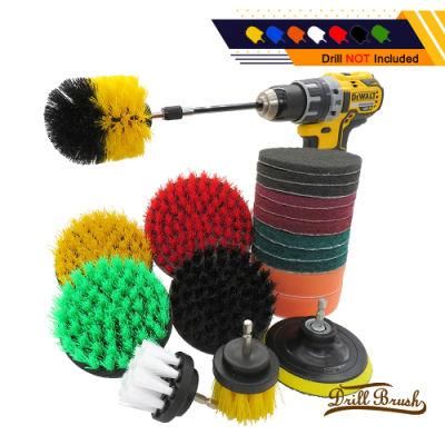 Electric Drill Brush Green 20-Piece Set Electric Drill Bit Kitchen Cleaning Electric Cleaning Brush