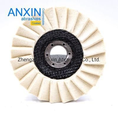 4.5&quot;*7/8&quot; Woolen Felt Polishing Flap Disc