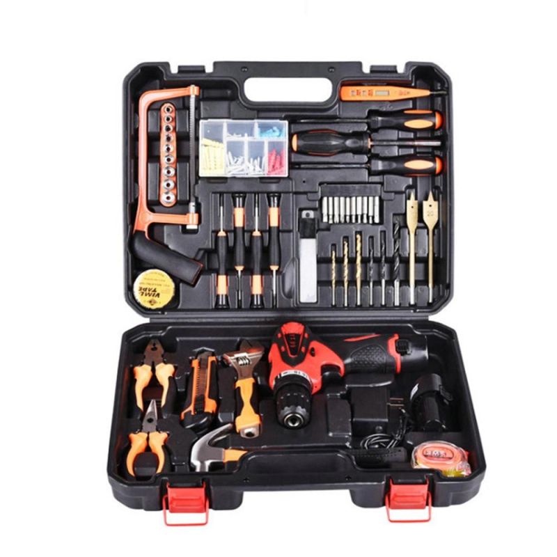 117 in 1 Tools Combo Battery Electric Drill Cordless Screwdriver Electrical Bag Box Kit Power Tool Set