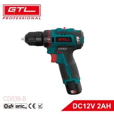 Portable Electric Power Drill 12V Lithium Cordless Drill with 2 Batteries &amp; 2 Variable Speed