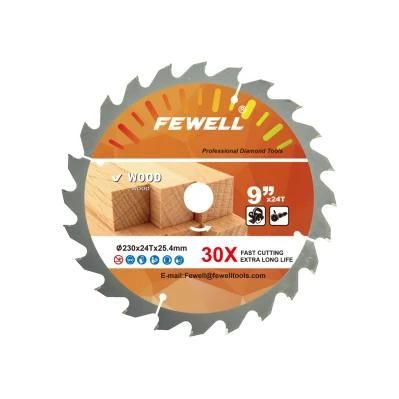 Premium Grade Fast Speed 230*24t*25.4mm Tct Saw Blade for Cutting Wood