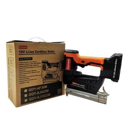 High Recommend 18V Cordless F30 Brad Nailer Gdy-Af30m