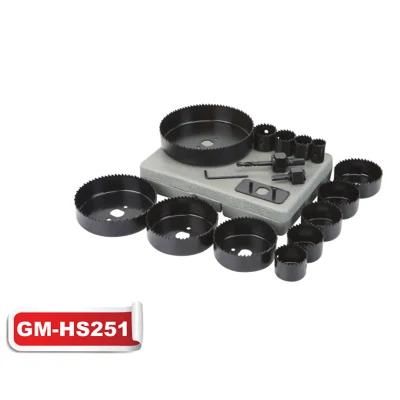 17PCS Carbon Steel Hole Saw Set (GM-HS251)